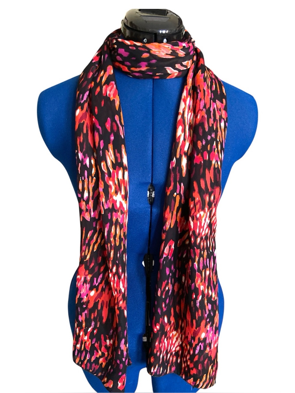 Y2K Long colorful sheer scarf, large scarf headband, accessory